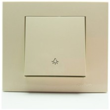 Çağatay Elektrik Çağatayelektrik Ovivo Grano Krem Lıght Mekanizma+Çerçeve