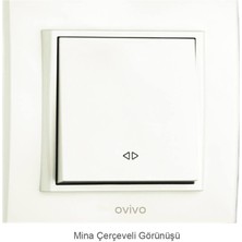 Çağatay Elektrik Çağatayelektrik Ovivo Mina Beyaz Vavien Mekanizma+Çerçeve