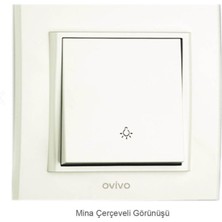 Çağatay Elektrik Çağatayelektrik Ovivo Mina Beyaz Lıght Mekanizma+Çerçeve