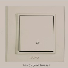 Çağatay Elektrik Çağatayelektrik Ovivo Mina Krem Lıght Mekanizma+Çerçeve