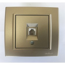 Çağatay Elektrik Çağatayelektrik Ovivo Mina Titanyum Nummeris Telefon Prizi Mekanizma+Çerçeve