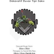 Standarts Duvar Tipi Ahşap Dekoratif Saksı