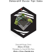 Standarts Duvar Tipi Ahşap Dekoratif Saksı