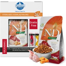 N&D Nd Pumpkin Balkabaklı Bıldırcınlı Narlı Kısırlaştırılmış Kedi Maması 1,5 kg