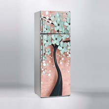 Sticker Art Buzdolabı Sticker Kaplama Dolap Kaplama Etiketi 3D Ağaç