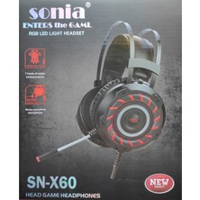 Sonia SN-X60 Usb+3.5mm Jack Stereo Oyuncu Kulak Üstü Kulaklık