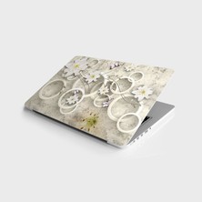Sticker Art Laptop Sticker Bilgisayar Notebook Pc Kaplama Etiketi Yuvarlak Çiçek