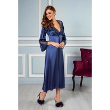 Pierre Cardin 6425 Saten Altılı Çeyiz Seti - Lacivert