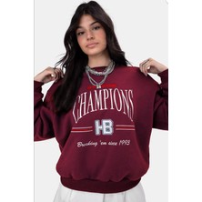 Madmext Mad Girls Bordo Kadın Sweatshirt MG930