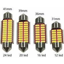 Techmaster Sofit Araç Iç Aydınlatma Tavan Plaka Beyaz Canbus C5W 39MM Md2