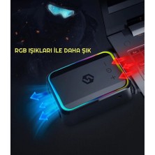 Exeo Vakumlu Rgb USB Harici Taşınabilir Gaming Notebook Fanı