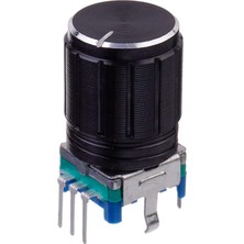 Alkatronik EC11 Rotary Encoder + Pot Başlığı Butonlu 20 Adım Pulse 360 Derece