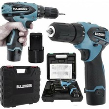 Bulldozer 20 V 2 Ah Darbesiz Çift Akülü Şarjlı Vidalama Matkap (Mavi)
