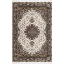 Artemis Halı Silk 5158A Lacivert Kemik Klasik Desen Makine Halısı