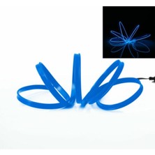 Techmaster Araç Içi Torpido Şerit Ledi Renkli Ip Neon LED 3 Metre Mavi