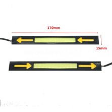 Techmaster Gündüz Ledi Farı Cob Drl Su Geçirmez Beyaz Sarı Sinyali Ince