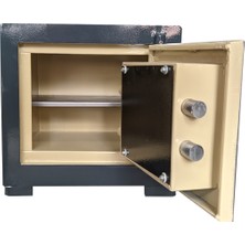 Wstark Elektronik Şifreli Çelik Para Kasası Gri Özel Boyalı Sağlam 40 cm 45 kg