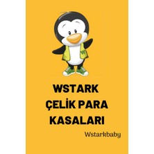 Wstark Çelik Para Kasası Sağlam  Çelik Para Kasası Siyah-Gri 40 cm 40 kg