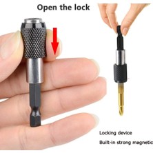 Depolife Hızlı Vidalama Adaptörü Bit Vidalama Uzatma Aparatı Altıgen 1/4 Hex Bits Şaftlı 3 Parça