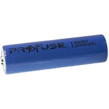 Profuse 18650 3.7 V 1200 Mah Li-Ion Şarjlı Pil - Kutup Başlı