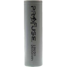 Profuse 18650 3.7 V 2600MAH Li-Ion Şarjlı Pil