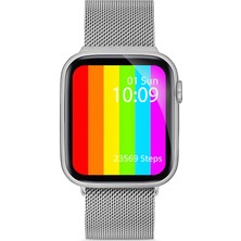 Touche Watch Watch 6 Apple Android Huawei Uyumlu Akıllı Saat Arama Yapma Özellikli Nabız Ölçer +Yedek Kordon