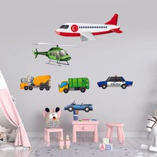 Echo Home Büyük Boy Uçak ve Araçlar Çocuk Odası Duvar Sticker