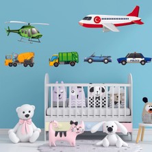 Echo Home Büyük Boy Uçak ve Araçlar Çocuk Odası Duvar Sticker