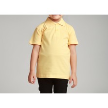 Nacar Çarşı Cocuk Polo Yaka Kısa Kol Sarı Okul