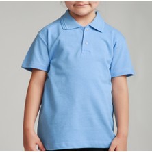 Nacar Çarşı Cocuk Polo Yaka Kısa Kol Bebe Mavisi Okul