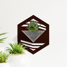 Makta Duvar Tipi Ahşap Dekoratif Saksı