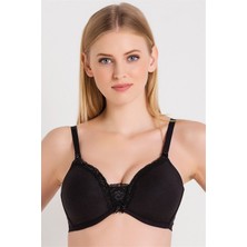 Magic Form 6738 Kadın Siyah Ince Süngerli Penye Kumaşlı Balensiz Sütyen