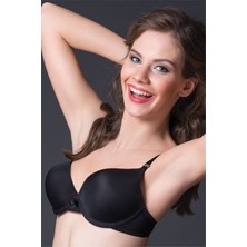 Magic Form 2687 Kadın Siyah Düz Kumaşlı Destek Dolgulu Push-Up Sütyen