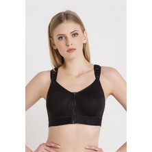 Magic Form 5722 Kadın Siyah Önden Fermuarlı Protez Sütyeni