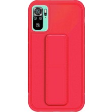 Microsonic Xiaomi Redmi Note 10 Kılıf Hand Strap Kırmızı