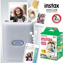 Fujifilm Instax Mini Link Beyaz Akıllı Telefon Yazıcısı ve 20'li Mini Film