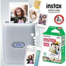 Fujifilm Instax Mini Link Beyaz Akıllı Telefon Yazıcısı ve 10'lu Mini Film