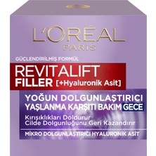 L'Oréal Paris Revitalift Filler Yoğun Dolgunlaştırıcı Yaşlanma Karşıtı Gece Kremi 50Ml - Hyaluronik Asit