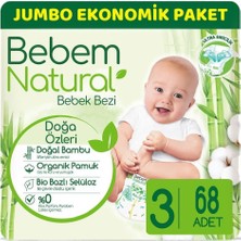Bebem Natural Midi 3 Beden 4-9 kg 68'li