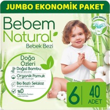 Bebem Natural Large 6 Beden 15+ kg 40'lı