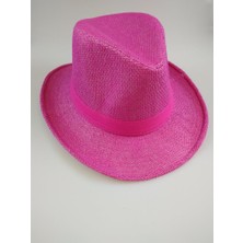Event Party Store Hasır Şapka Fuşya