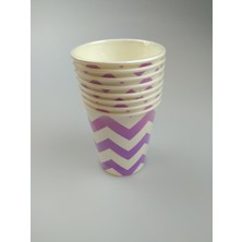 Event Party Store Bardak Lila-Beyaz Zigzaglı