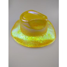 Event Party Store Kovboy Şapkası Hologramlı Sarı