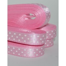 Event Party Store Kurdele Pembe Beyaz Puanlı 1cm x 10M