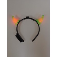 Event Party Store Cadılar Bayramı Halloween Taç Şeytan Boynuz Yeşil Işıklı