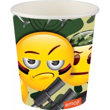 Event Party Store Emoji Kamuflaj Bardak 8'li