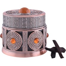 Nusnus  Kahverengi Taşlı Rose Gold Kavanoz Buhur 30 Gr