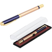 Pigado Özel Kutusunda Metal Gold İşlemeli Kapaklı Roller Kalem Lacivert Tekli