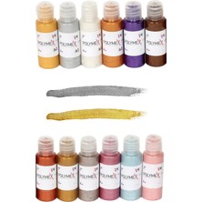 Epoksi Reçine Metalik Renkler Simli Pigment 12 x 35 ml