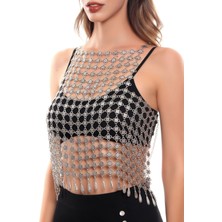 Labalaba Kadın Antik Gümüş Kaplama El Yapımı Bohem Vucut Kolyesi